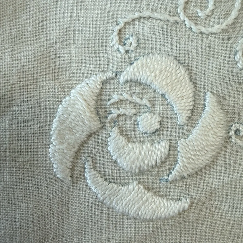 Vtg Linen Tablecloth Square 51